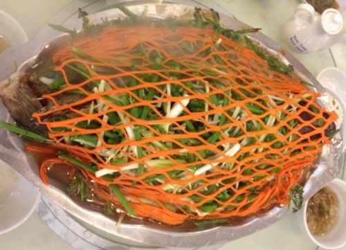 Cá bống mú hấp hành