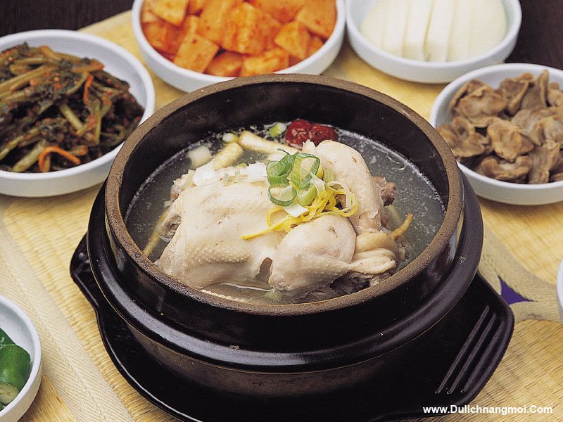 Thưởng thức món gà hầm sâm thượng hạng, Hàn Quốc