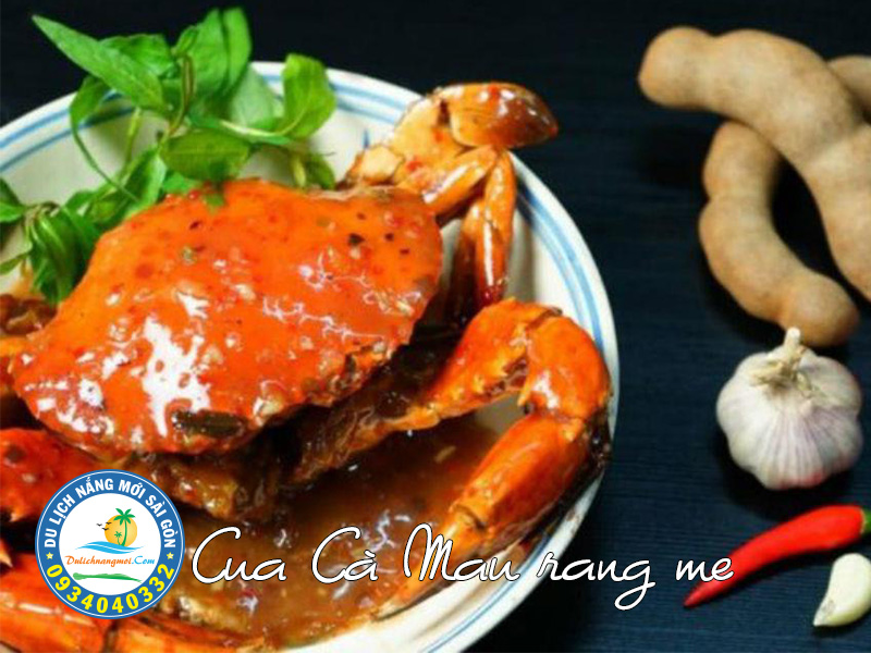 Cua Cà Mau rang me hảo hạng