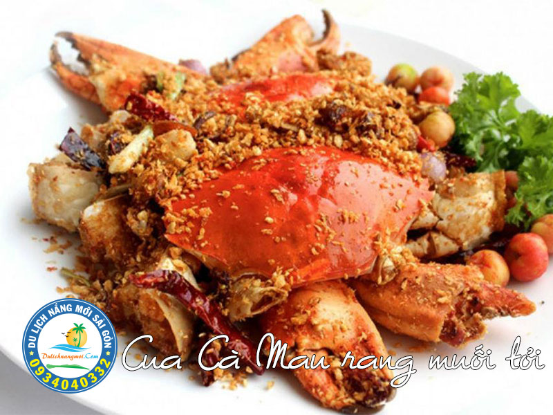 Cua Cà Mau rang muối tỏi