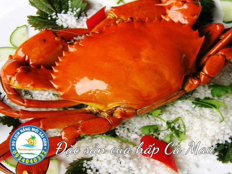 Đặc sản cua Cà Mau hấp