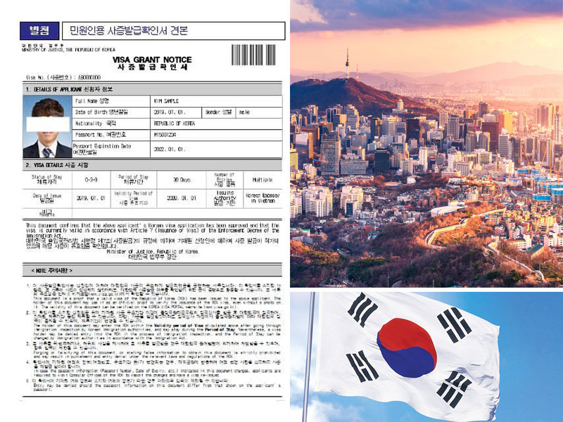 Từ 1/7 sẽ cấp visa rời Hàn Quốc