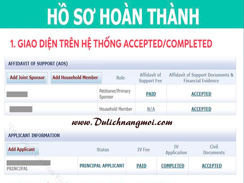 Hồ sơ hoàn thành khi bạn đăng nhập thấy