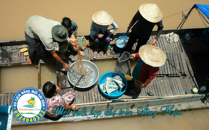 Một đò nhỏ họp chợ trên Sông Hậu