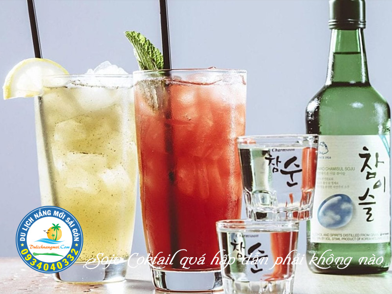 Những ly coktail tươi mát pha chế từ rượu Soju