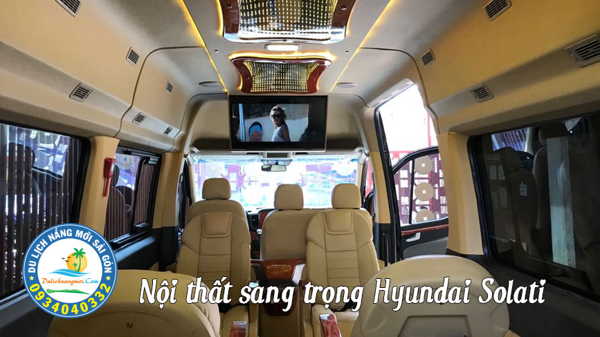 Nội thất sang trọng của dòng hyundai Solati 16 chỗ