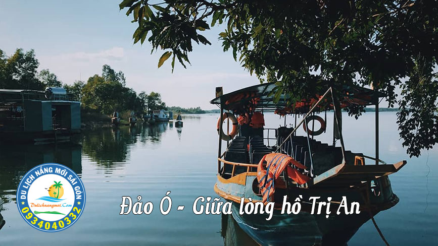 Cảnh đẹp đảo Ó giữa lòng hồ Trị An