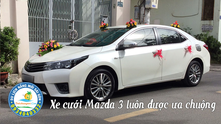 Dòng xe cưới Mazda 3 luôn được quý khách lựa chọn