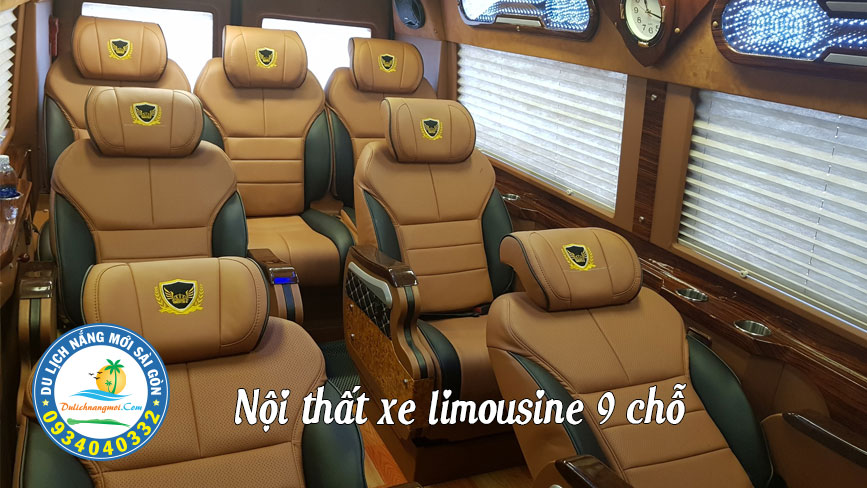 Dòng xe limousine 9 chỗ với nội thất sang trọng